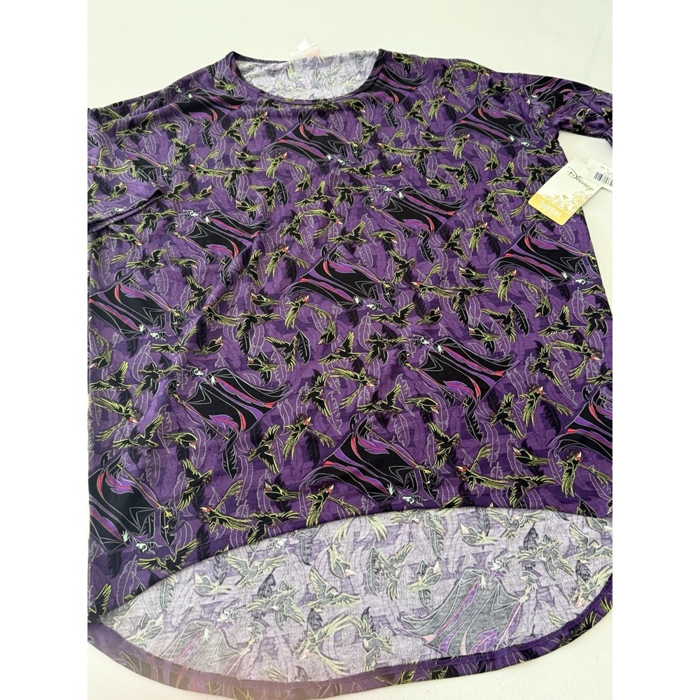 LuLaRoe Disney Irma Tunic Top Shirt Maleficent Print Womens XXS NEW